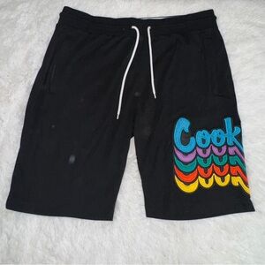 Cookies urban street wear black shorts with cascading logo men's sz XXL